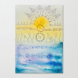 Light Language - Water Earth, Codes of the Ocean; Codes of the Sun Canvas Print