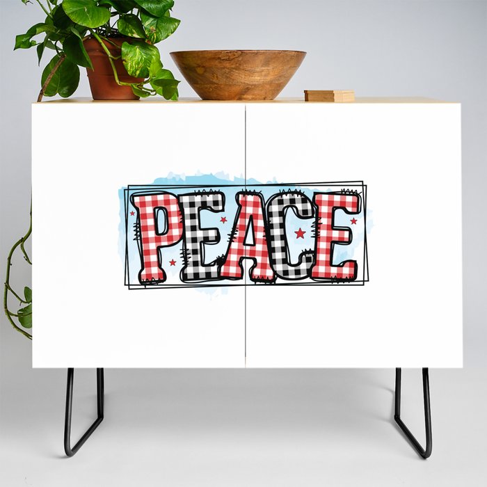 Peace Christmas Funny Credenza