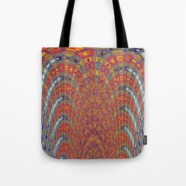 Violet Mahagony Wave And Lines Abstract Tote Bag