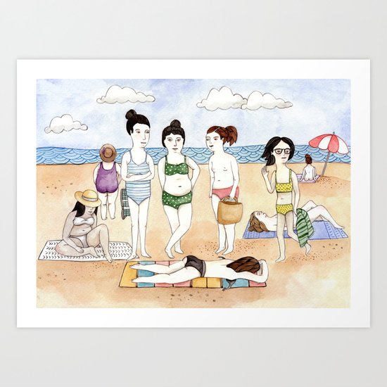 Beach Babes Art Print