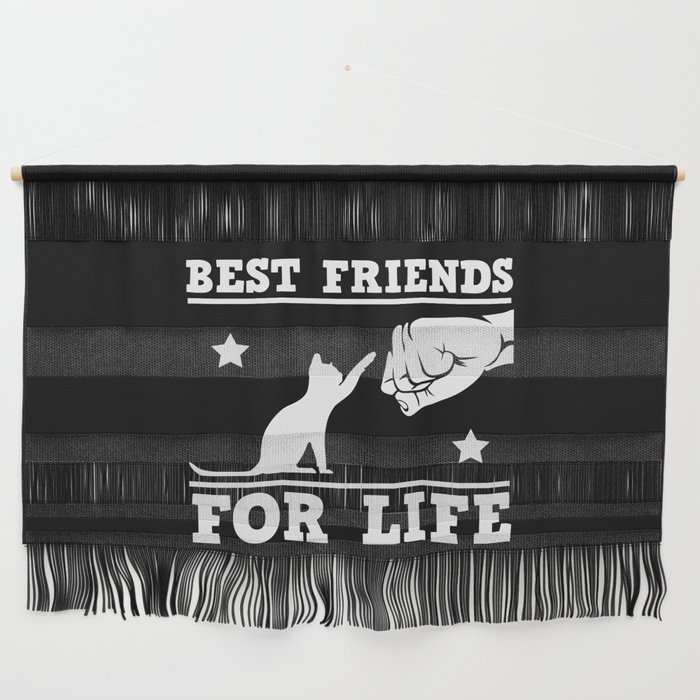 Cat Dad Best Friends For Life Wall Hanging