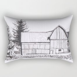 Barn on Walk Rectangular Pillow