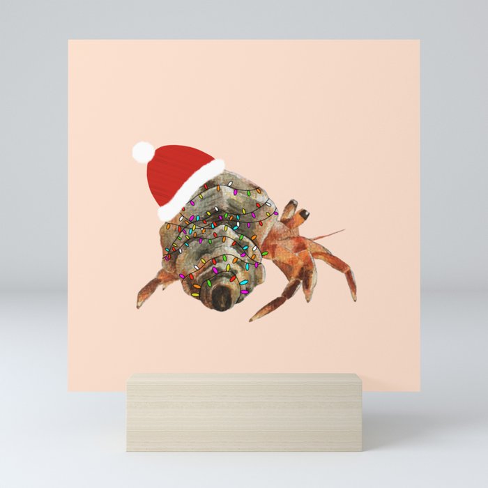 Christmas Hermit Crab Mini Art Print