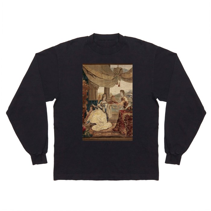 Antique 17th Century 'Winter' Flemish Tapestry Long Sleeve T Shirt