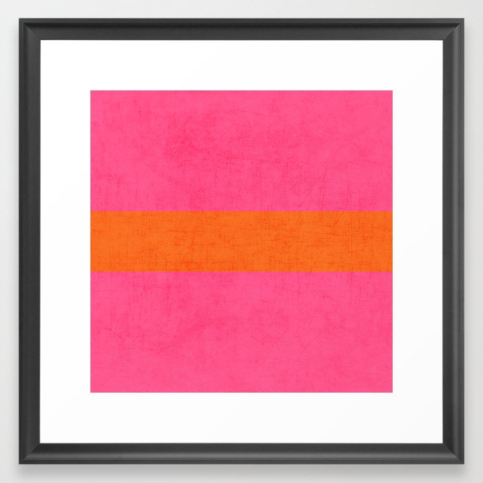 hot pink and orange classic  Framed Art Print