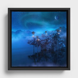 Generative&Aurora Framed Canvas