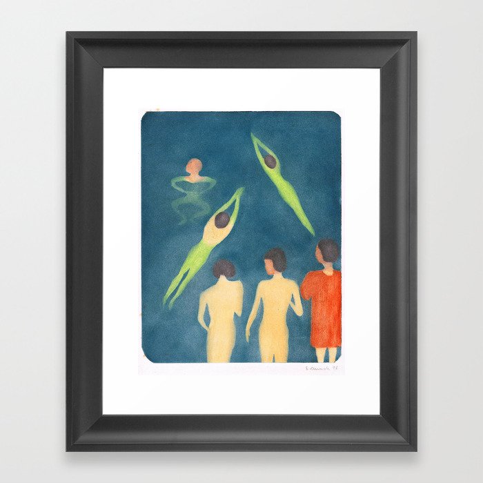 Boys Bathing (E. Munch) Framed Art Print