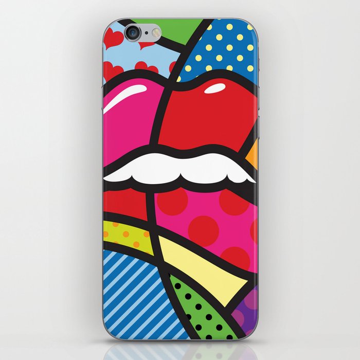 Sensual Lips: Modern Pop Art Fusion of Sexy, Kiss, and Love iPhone Skin