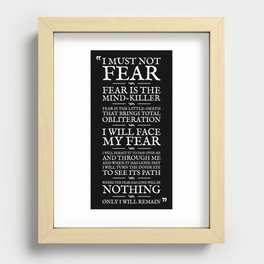 Fear Is The Mind-Killer Recessed Framed Print