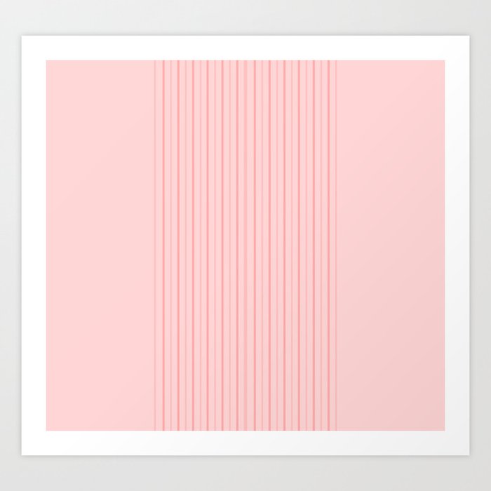 Blush stripes Art Print