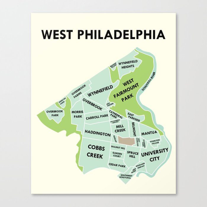 West Philadelphia Version 2 Canvas Print