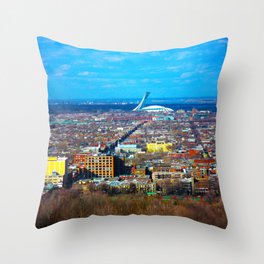 Montreal Skyline Throw Pillow