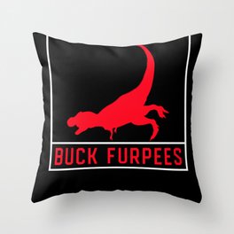 Buck Furpess T-Rex Sport Throw Pillow