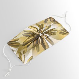 Origami Flowers Golden Tones #decor #society6 #buyart Face Mask