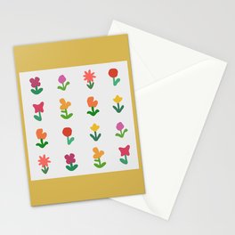 Botanical flower collection 3 Stationery Card