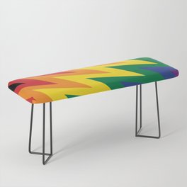 LGBT flag wave Bench