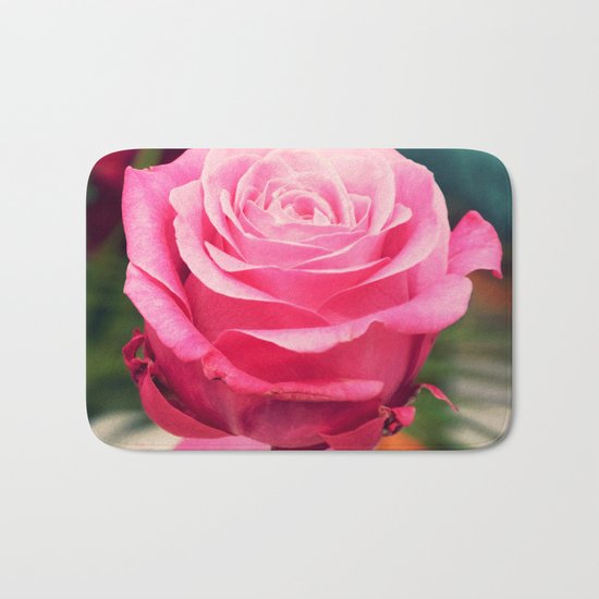 Elegant pink rose Bath Mat