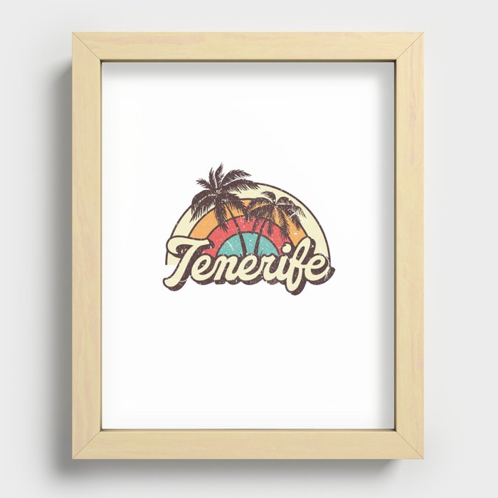 Tenerife beach city Recessed Framed Print