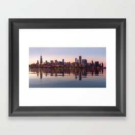 Panorama of the City skyline of Chicago Framed Art Print