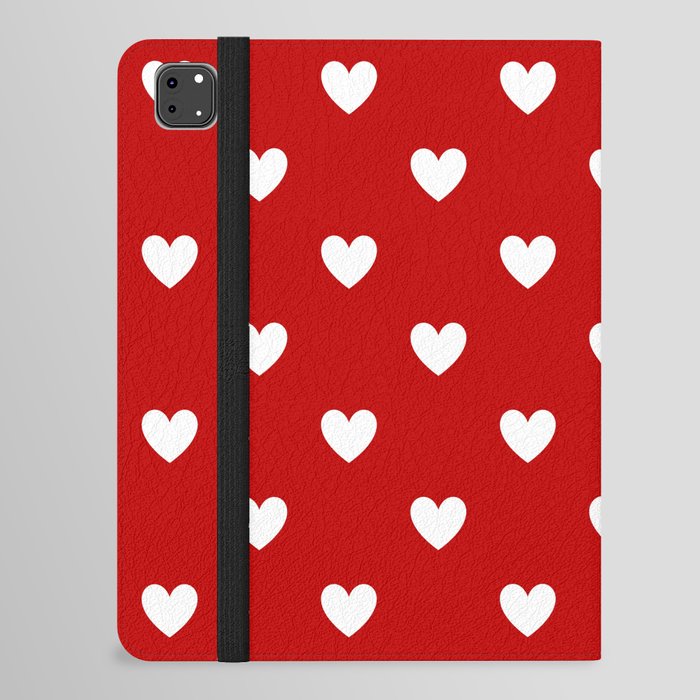 Sweet Hearts - red iPad Folio Case