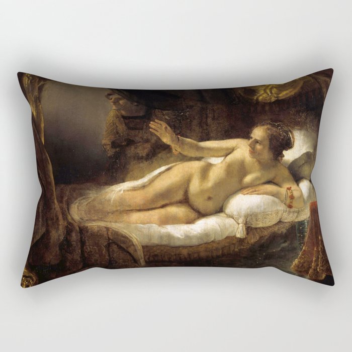 Rembrandt Harmenszoon van Rijn, "Danae", 1636 Rectangular Pillow
