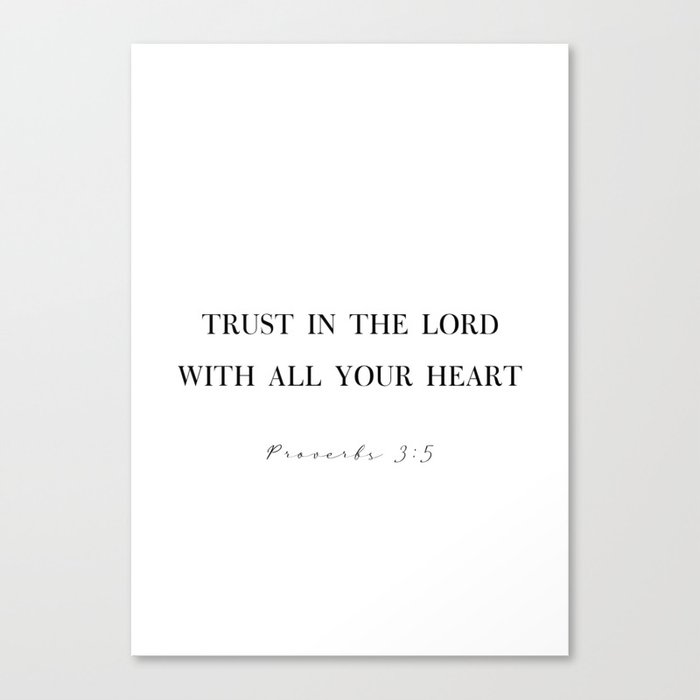 Proverbs 3:5 Canvas Print