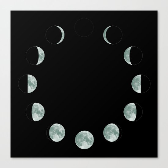 Moon phases Canvas Print