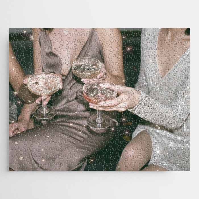 Girls & Cocktails | Sparkling Glamour Party Jigsaw Puzzle
