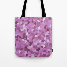 Merune, Pink, White Colorful Hexagon Design  Tote Bag