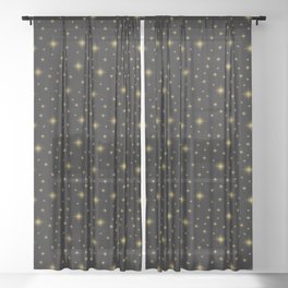 New Year's Eve Pattern 10 Sheer Curtain