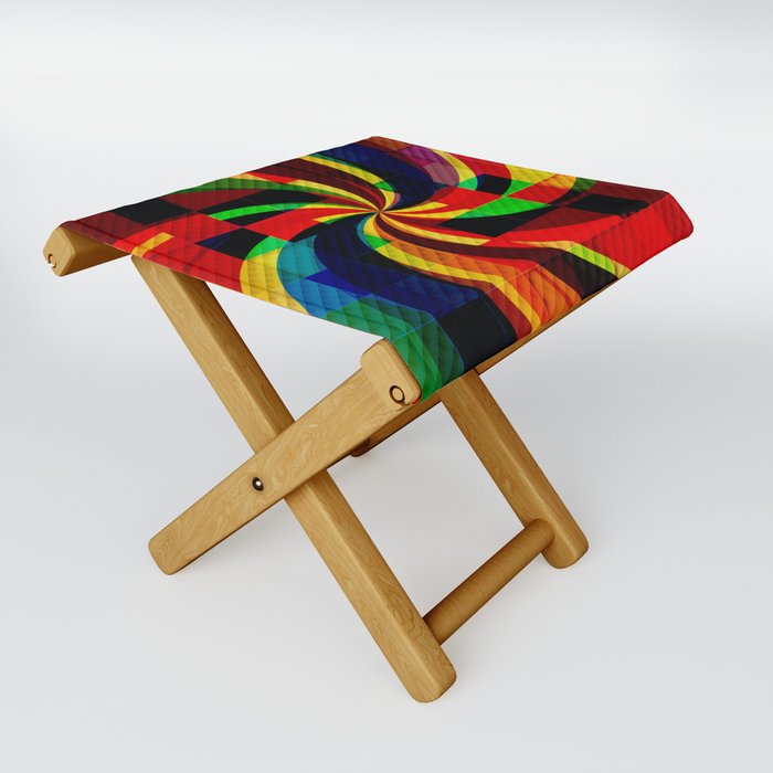 Colorful Spiral Folding Stool