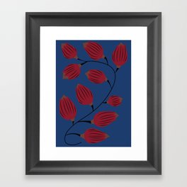 Red flowers Framed Art Print