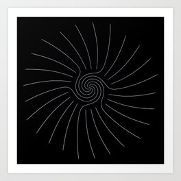 sun Symbol black Art Print