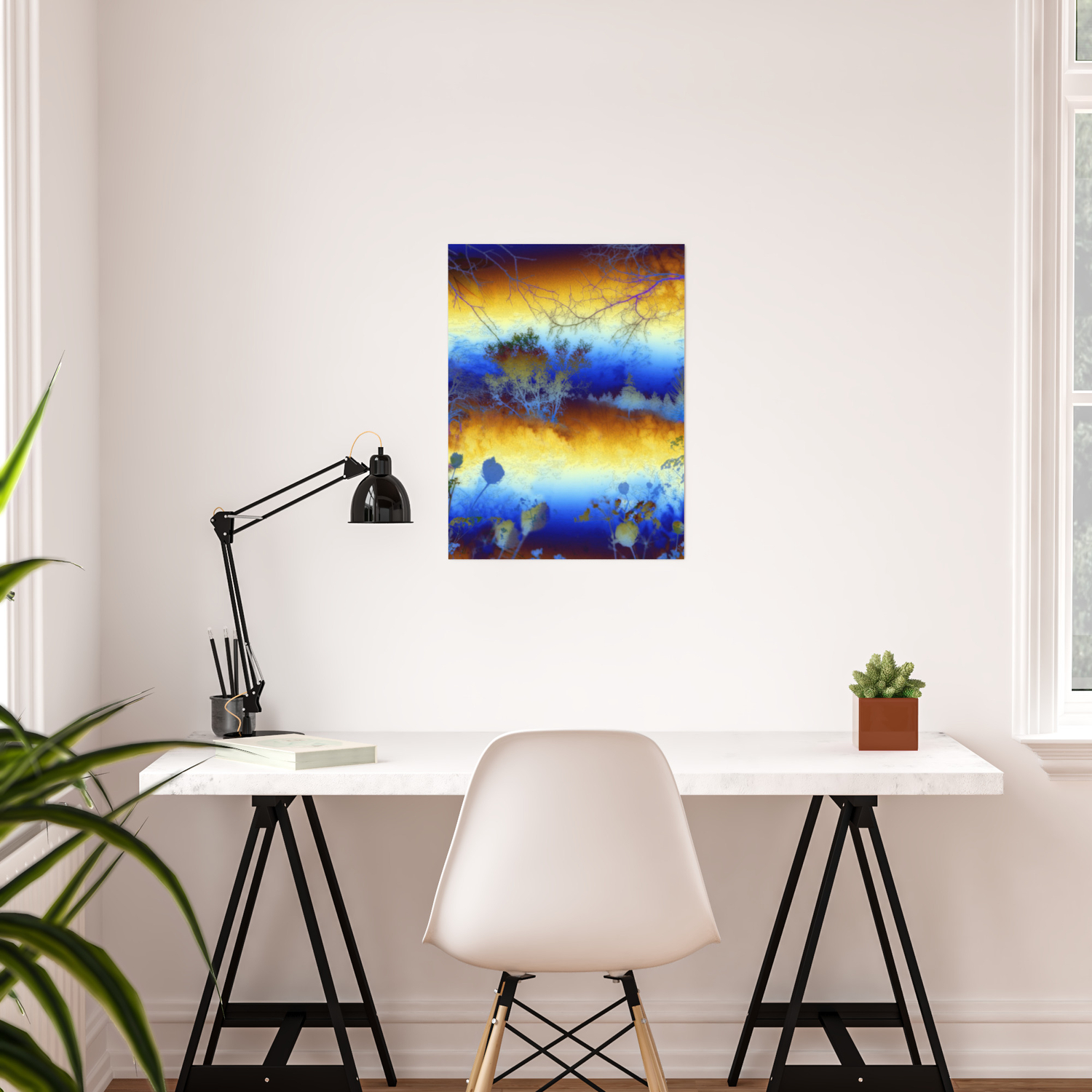 Abstract My Blue Heaven Poster By Valzart Society6