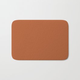 Copper #B2592D Bath Mat | Color, Colors, Brown, Curated, Painting, Bold, Solid, Bright, Copper, Reddish 