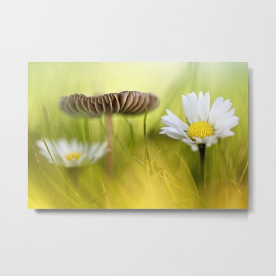 Glad it is to cold to play soccer... Metal Print