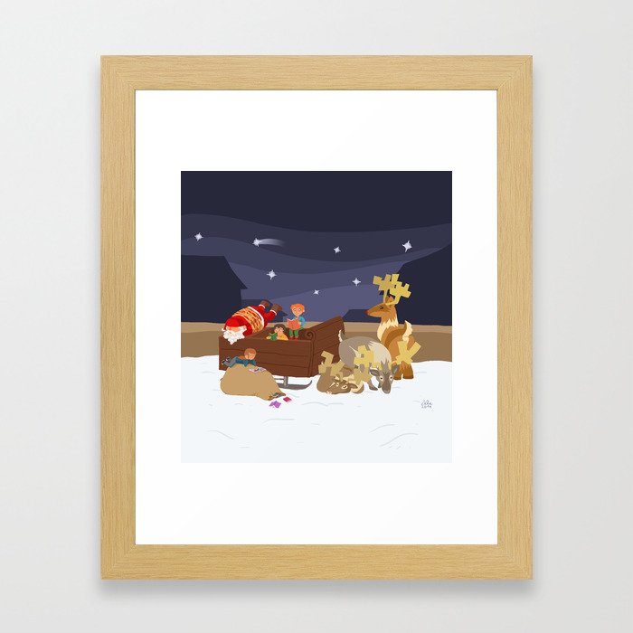 Kidnapping Santa Framed Art Print