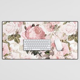 Vintage & Shabby Chic - Sepia Pink Roses  Desk Mat
