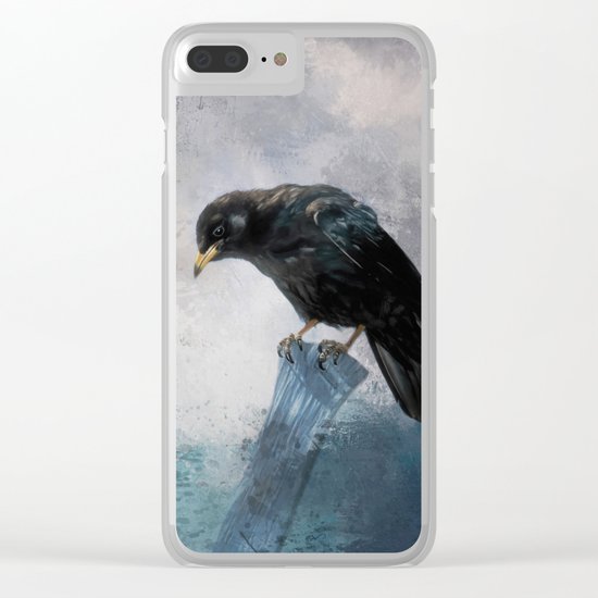 Black Crow Clear iPhone Case