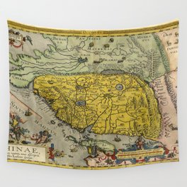 Map of China - Ortelius - 1584 Vintage pictorial map Wall Tapestry