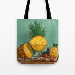 Hawaiian Pineapple and Glass Tote Bag