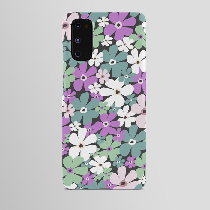Groovy Daisies - Green Purple Android Case