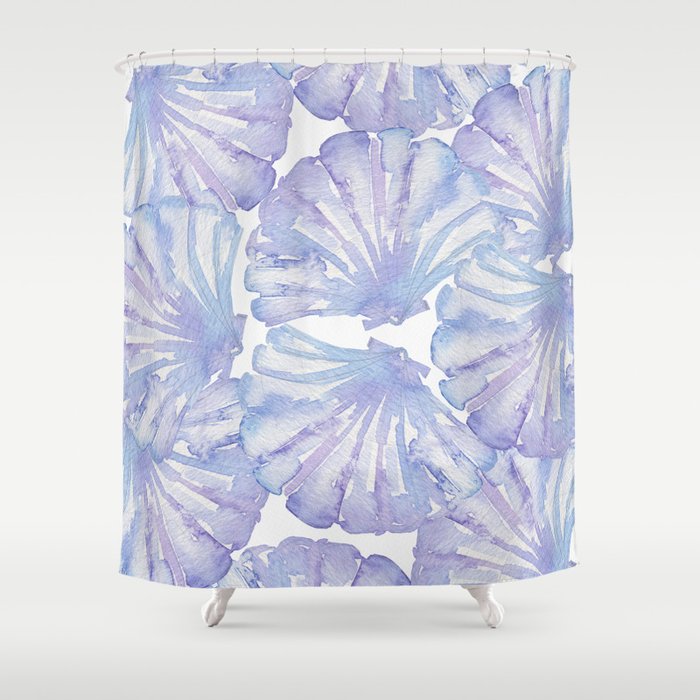 Shell Ya Later - Purple Seashell Pattern Shower Curtain