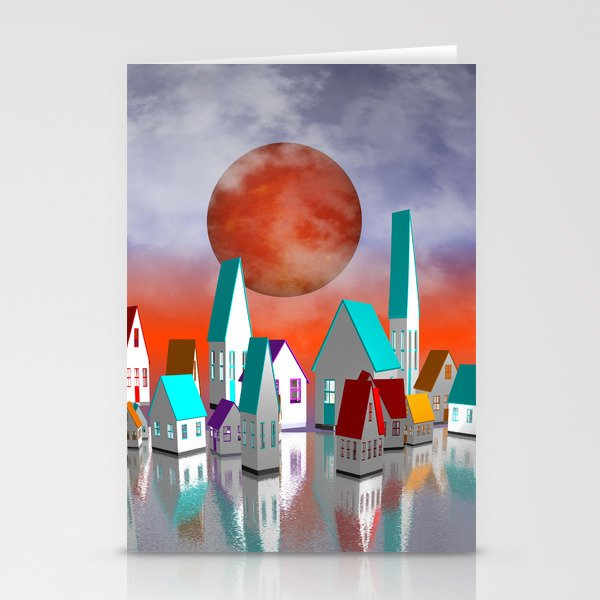 just a little village Stationery Cards