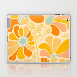 Sunny Flowers Floral Illustration Laptop Skin