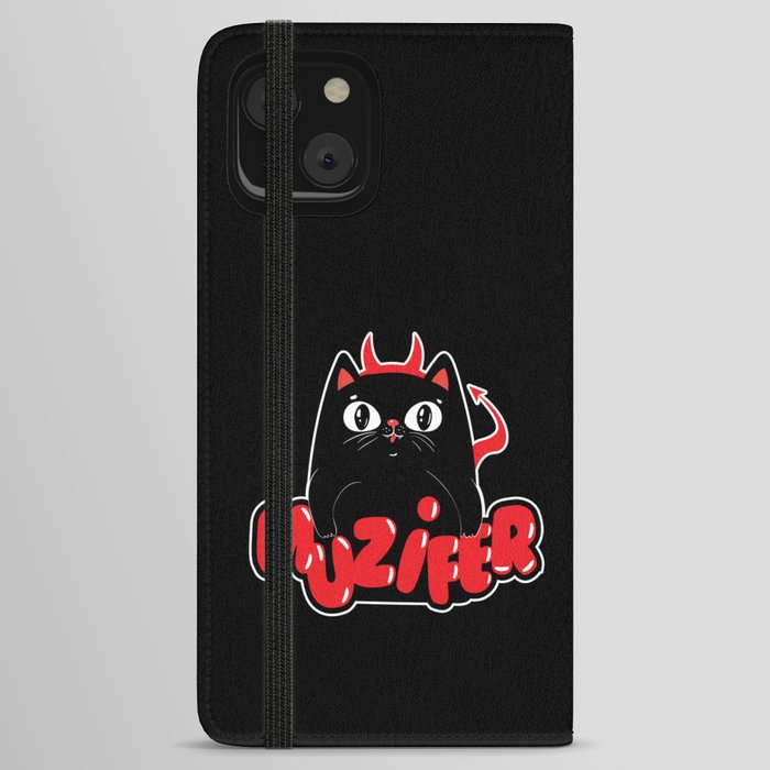 Muzifer Cat Kitten Devil Lucifer iPhone Wallet Case
