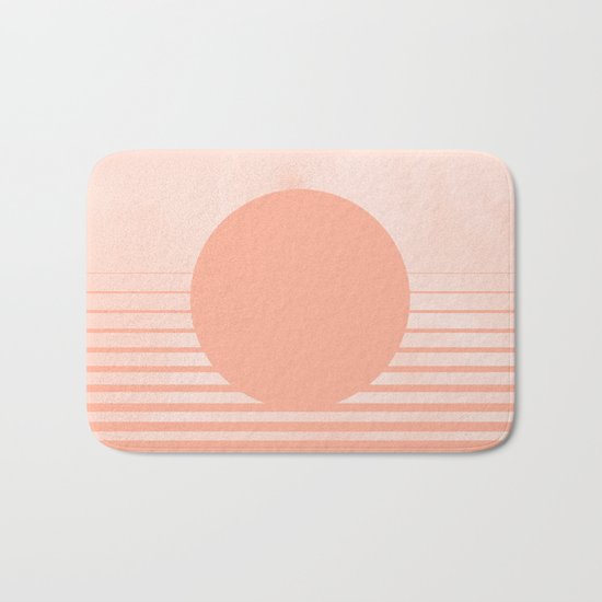 The Sweet Life Collection - Peach Coral Sun Gradient Bath Mat