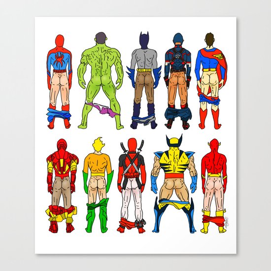 Superhero Butts Canvas Print