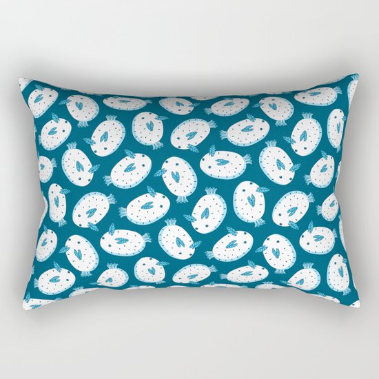 Sea Bunnies_Blue Rectangular Pillow