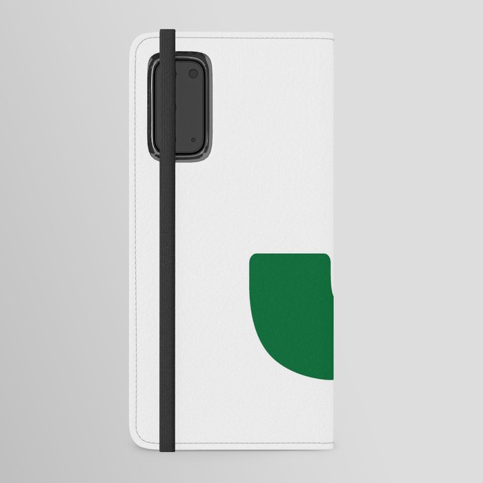 J (Olive & White Letter) Android Wallet Case